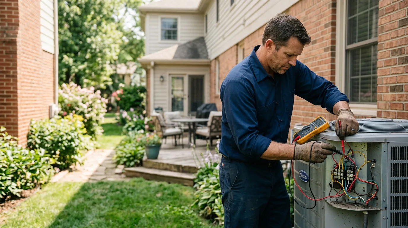 HVAC technician working near Woodville, VA